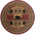 thumbnail image 3 of Nature Novelty 8' Round Red and Beige Polypropylene Indoor Area Rug, 3 of 6