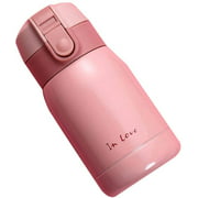 Mini 7 oz Stainless Steel Water Bottle, Small Vacuum Insulated Water Bottle Leakproof Sport Tumbler Cup Hot and Cold Water Bottle for Women Girls Kids Gift Milk Tea Lunch (Pink)