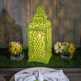 thumbnail image 3 of Richland Lime Moroccan Temple Metal Lantern 15", 3 of 3