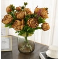 thumbnail image 2 of Un ramo de 13 peonías artificiales con tallos rellenos, perfecto for ramos de novia y decoración del hogar., 2 of 2