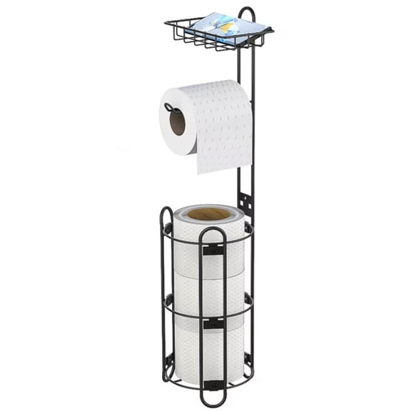 Toilet Paper Holders Stand Black Toilet Paper Holders Stand Stainless Steel Rustproof Tissue Roll Holders Floor Stand Storage For Bathroom