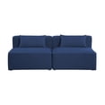thumbnail image 6 of Meridian Furniture Cube Navy Durable Linen Modular Sofa, 6 of 7