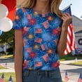 thumbnail image 2 of Leey-World 250 Anniversary USA 250th US Flag Patriotic 4th of July T-Shirt 4th Of July Shirt Plus Size(Blue,2XL), 2 of 7
