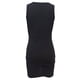 thumbnail image 5 of Txlixc Vestido Sin Mangas para Mujer, Color Puro Cuello En V Botón Plisado Envoltura Cadera Vestido Ajustado, Ropa Informal Simple De Una Pieza Txlixc Estilo de ocio, 5 of 6