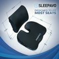 thumbnail image 6 of Sleepavo Memory Foam Seat Cushion for Office Chair-Orthopedic Back and Butt Pillow for Sciatica Tailbone Coccyx Hip Pain Relief for Sitting, Gaming, Desk, Car, Airplane-Padded Lumbar Support Pillow, 6 of 8