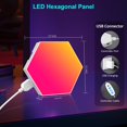 thumbnail image 2 of 12 pack Hexagon Wall Lights - Smart RGB Hexagonal LED Panels APP Controlled with Music Sync, Honeycomb Design, for Gaming, Bedroom, Kids Room Decor, 2 of 8
