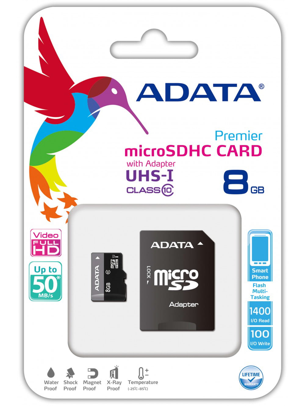ADATA Micro SDHC Card Class 10 with Adapter - 8GB Memory Card - Walmart.com - Walmart.com