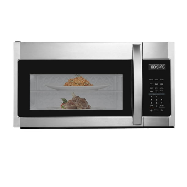 BLACK+DECKER EM044KB19 Horno de microondas sobre el rango con un solo toque, 1000 vatios, 400 CFM y sensor de cocina, OTR 1.9 pies cúbicos