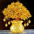 thumbnail image 2 of Natural Crystal Lucky Tree Money Bag Lucky Tree Craft Gift Jewelry Exquisite Wealth Attraction, 2 of 2