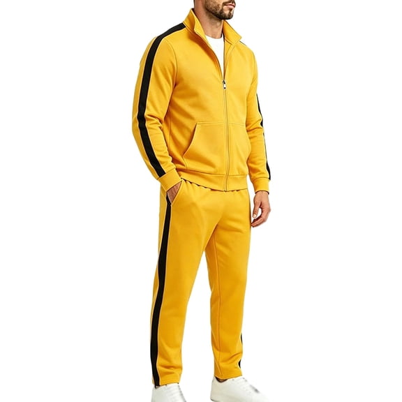 Admvng Men's 2 Piece Outfits Jacket and Elastic Waist Sweatpants Outfit Sport Casual Matching Suit Daily Workout Outdoor Tracksuit Set