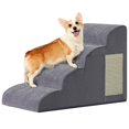 thumbnail image 1 of Dog Steps Ahpmeoa 4 peldaños para cama, sofá y sillas, color gris, 1 of 8