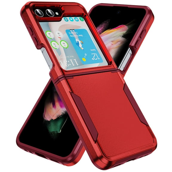 TUFF Hybrid Armor Case for Samsung Galaxy Z Flip 5 - Red