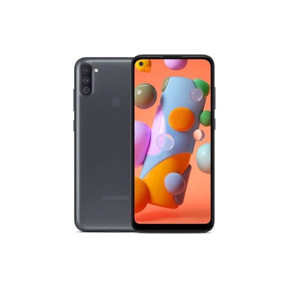 Restored Samsung Galaxy A11 6.4" Infinity Display 2GB RAM 32GB Memory Black 4G FDD LTE Sprint SM-A115UZKASPR (Refurbished)
