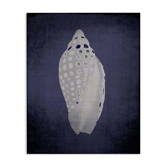 Stupell Industries Junonia on Indigo Nautical & Beach Painting Wrapped Canvas Art Print Wall Art, 16 x 20