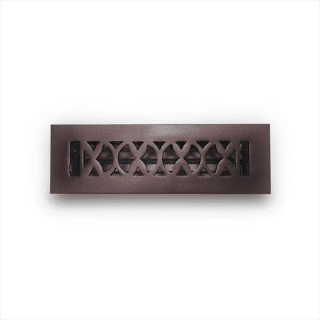 

Prima Decorative Hardware Cast Iron Floor Register 2″ x 10″ VR-100 - Brown No Holes