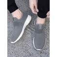 thumbnail image 1 of Mens Black Slip On Casual Shoes Lightweight Work Shoes Trainers Breathable Non Slip Mesh Walking Gym Shoes Comfortable Workout Sneakers, 1 of 4