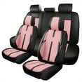 thumbnail image 5 of OTOEZ Universal Car Seat Cover Pink Nappa Leather Luxurious 5 Seats, Front Rear Seat Protector Full Set, Waterproof Cushion Fit Most Honda Toyota Chevy Ford Nissan Vehicle Truck SUV, 5 of 11