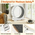 thumbnail image 2 of YODOLLA 31.5” Cat Treadmill Cat Exercise Wheel with Nonslip Carpet  Cat Teaser for Indoor Cats,White, 2 of 8