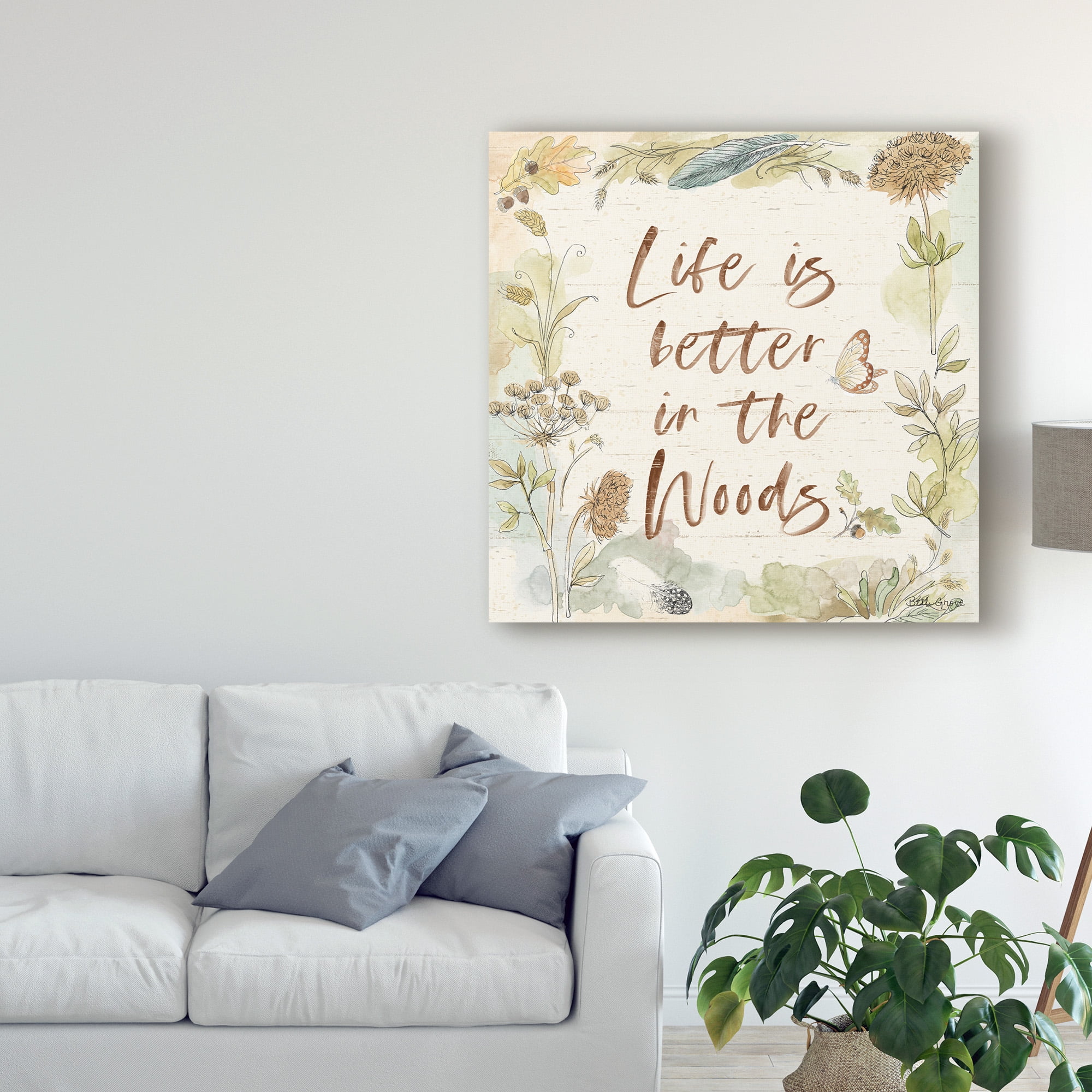 Trademark Fine Art 'Woodland Wreath V' Canvas Art by Beth Grove