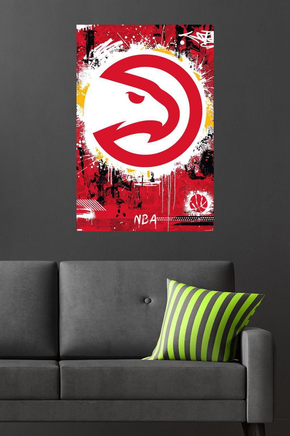 NBA Atlanta Hawks - Maximalist Logo 23 Wall Poster, 22.375" x 34"