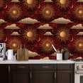 thumbnail image 2 of Vintage Celestial Peel and Stick Wallpaper Victorian Inspired Celestial Art Crescent Moons Antique Wall Mural 17.7in x 9.8ft Self Adhesive Removable Wall Paper Renter Friendly Wallpaper for Bathroom, 2 of 8