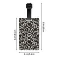 thumbnail image 4 of Luggage Tags for Suitcases, Abstract Minimalist Snake White Leather Bag Luggage Tags ID Label Tags Privacy Protection Travel Bag Labels, 4 of 6