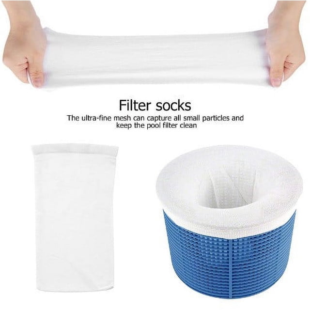 Vwrxbz Pool Skimmer Filter Socks Fine Mesh Basket Nets Above Ground Inground Swimming Pool Cleaner