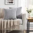 thumbnail image 2 of Mainstays 18" x 18" Soft Silver Channel Faux Fur Decorative Pillow Covers (2 Count), 2 of 5