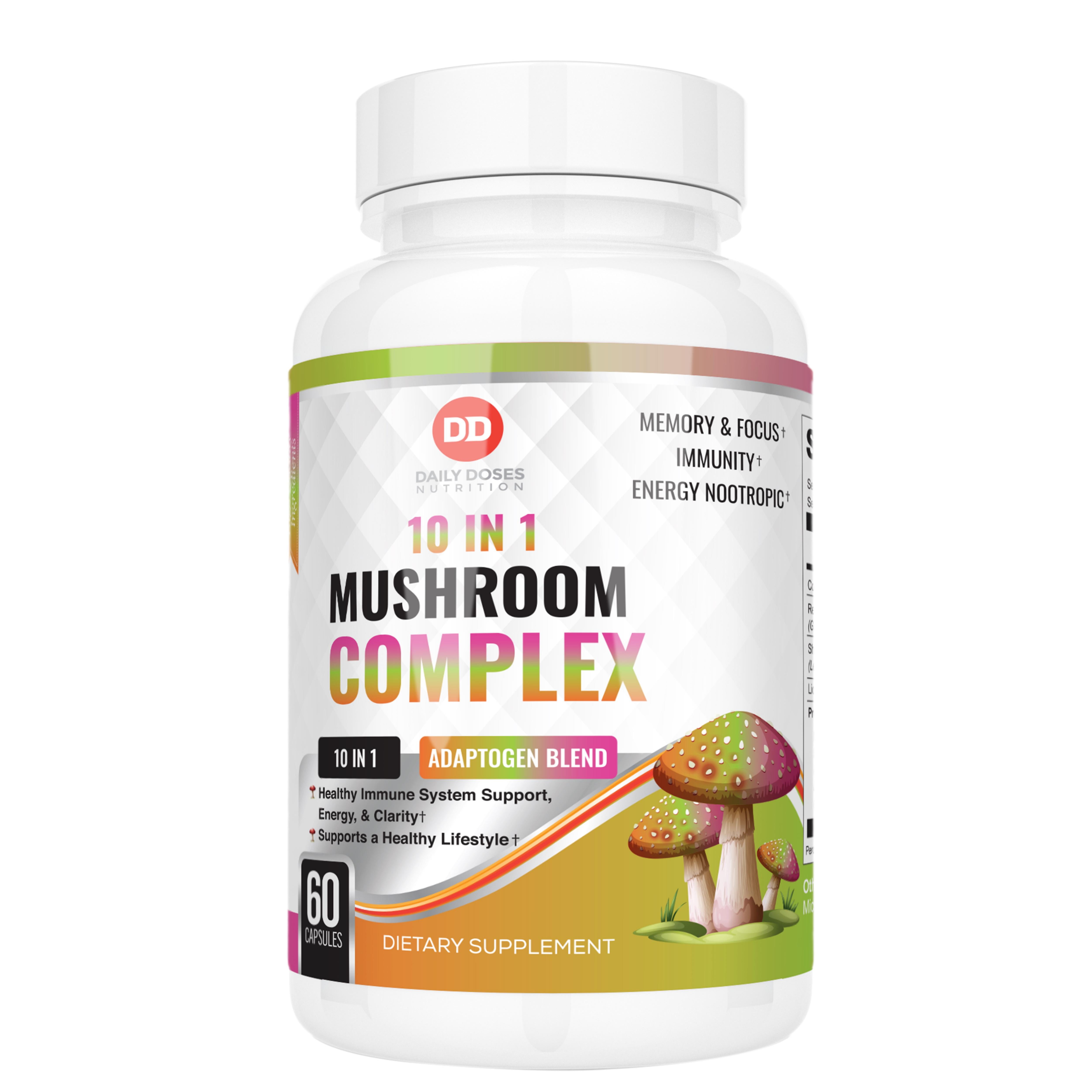 Organic Lions Mane Mushroom Supplement Energy Supplements Nootropics