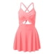 thumbnail image 3 of WILLBEST Traje de Baño de Natación para Mujer, Traje de Baño de Una Pieza con Falda Recortada y Cuello En V, Cruzado con Lazo En La Espalda, Trajes de Baño, 3 of 4