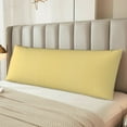 thumbnail image 6 of Picia Yellow Gingham Body Pillow Cover - Super Soft Microfiber 20x54 Body Pillow Case - Envelope Closure, Wrinkle, Stain Resistant Body Pillow Cover,Elegant Bedding, 6 of 8