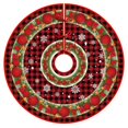 thumbnail image 2 of Taotanxi Christmas Tree Skirt 122Cm Soft Faux Fur Tree Skirt Plush Christmas Decoration Colorful Decoration Christmas Tree Skirt Christmas Decoration Indoor Holiday Party Decoration, 2 of 6