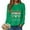 Green, variant on larppty Women's Oversized Ugly Christmas Sweatshirt Xmas Glass Print Graphic Vacation Tunic Sweater Shirt Christmas Graphic Pullover Top （Pink, S）