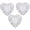 4 inch/Heart, variant on White Lace Paper Doilies - 4 Inch Round Disposable Paper Placemats for Weddings, Birthdays, Cakes, Desserts, Tableware Food Decoration, Pack of 100