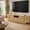 Acacia Wood, variant on Atumcto TV Stand for 70"-75" TVs, Mid-Century Modern Entertainment Center with Hidden Sliding Storage, Fluted Drawer, Cabinets, Acacia Wood