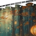 thumbnail image 3 of Pumpkin Happy Thanksgiving Shower Curtains,Washable Show Curtain with Hooks Basic Polyester Fabric Bathroom Curtains for Halloween Thansgiving Christmas Hotel Dorm, 3 of 5