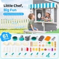 thumbnail image 5 of Ktaxon Outdoor Wooden Playhouse for Kids with Solar Lights, 61-Piece Pretend Kitchen Set, Black & White, 5 of 8