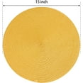 thumbnail image 5 of Topboutique Round Braided Placemats Set of 4 Washable Kitchen Table Placemats for Home Wedding Party (Yellow, 4), 5 of 8