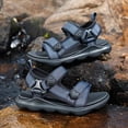 thumbnail image 2 of Gyujnb Hook and Loop Open Toe Summer Sandals, Soft Sole Athletic Outdoor Shoes (Toddler, Little Boys, Big Boys),10-10.5 Years, 2 of 7