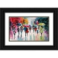 thumbnail image 1 of Kovacs, Anna Brigite 24x16 Black Ornate Wood Framed with Double Matting Museum Art Print Titled - Umbrellas II, 1 of 4