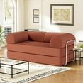thumbnail image 2 of Modern 3-Person Convertible Sleeper Sofa Bed, 4-in-1 loveseat Sleeper, Comfy Removable Floor Couch for Living Room with Detachable and Washable Fabric, 2 of 8