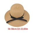 thumbnail image 6 of DAGESVGI Summer Straw Hat Beach Hats Foldable Sun Hat UV Protection Bohemian Hat Bow Outdoors Hat Womens Caps Sunscreen On, 6 of 7