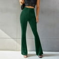 thumbnail image 3 of Leesechin Womens Pants Casual Trousersbell-bottoms Solid Waist Long Trousers, 3 of 8