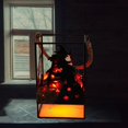 thumbnail image 4 of Lámpara de carbón, decoración con , sin llama, LED, luz , linterna de chimenea antigua para Halloween, dormitorio, bar, hogar de Navidad Salvador Dali Lámpara de chimenea, 4 of 6