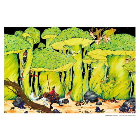 Enchanted Forest Blacklight Poster - 32x22