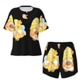 thumbnail image 4 of Lsque Bee Happy Sunflower Gnomes Women's Short-Sleeved Pajama Set - 2 Piece Soft and Lightweight Sleepwear Set-Large, 4 of 9