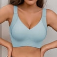 thumbnail image 2 of Alun Push up Seamless Bras for Women Wireless Supportive Anti-Sagging No Underwire Plunge Bra Fashion Texture Design Full Coverage Beauty Back Soft Comfort Bralettes Green M, 2 of 4