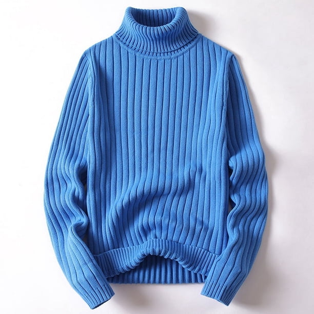 Suéter de cuello alto trenzado de color sólido para hombre, suéter grueso de otoño e invierno versátil para hombre, camisa de fondo, suéter de hombre de moda