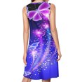 thumbnail image 2 of Colorful Butterflies&nbsp;Glitter Star Spring Summer Dresses for Women Fashion T-shirt Dress Casual Sleeveless Loose Sundress with Pockets, 2 of 5