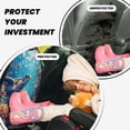 thumbnail image 4 of Naloa Colorful Underwater Plant Turtle 2Pcs Anti-Kick Back Seat Cover Kick Mat, Car Seat Protector with 3 Storage Pockets, 4 of 8